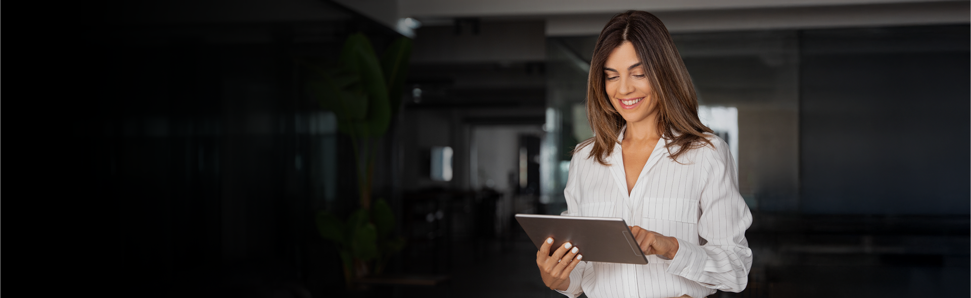 Woman Holding Tablet